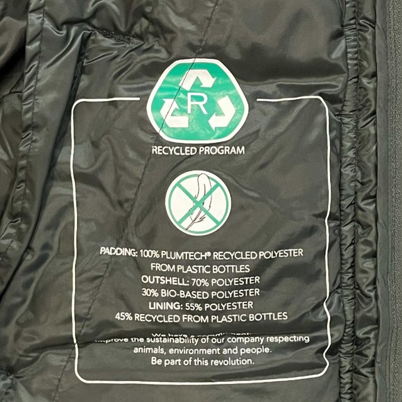 SAVE THE DUCK ! MEN'S HEMER HOODED PUFFER JACKET IN GREEN BLACK SIZE LARGE L - Picture 6 of 8